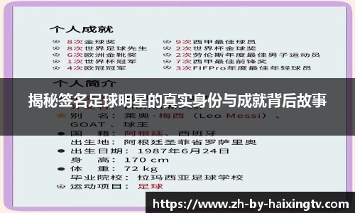 揭秘签名足球明星的真实身份与成就背后故事